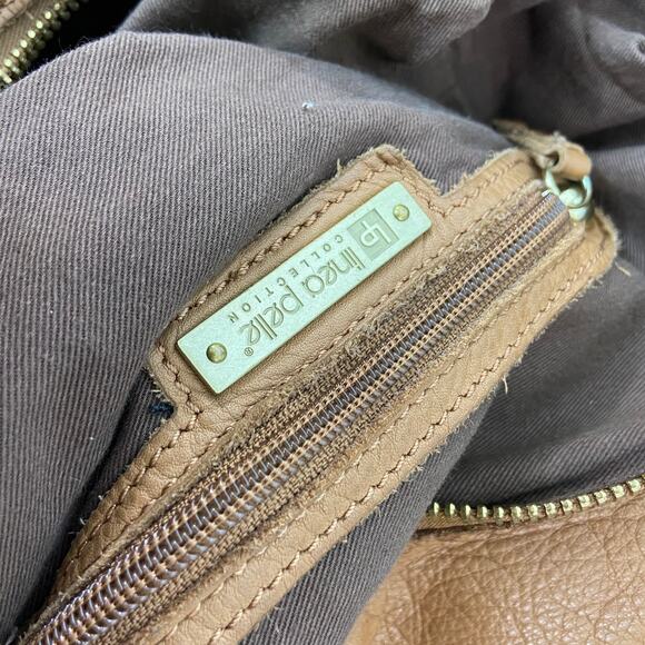 Anthropologie Linea Pelle Soft Camel Tan Leather Satchel Bag - Picture 7 of 12